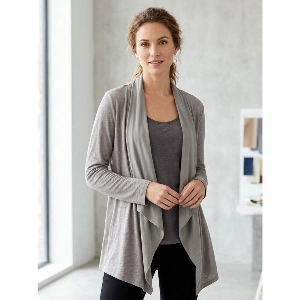 Garnet Hill Beige Cardigan Size Medium